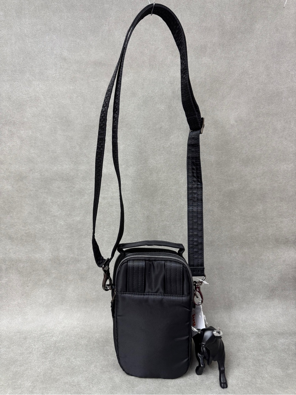 lug Black Compact Crossbody Messenger Pouch